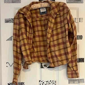 Small American Eagle cropped flannel